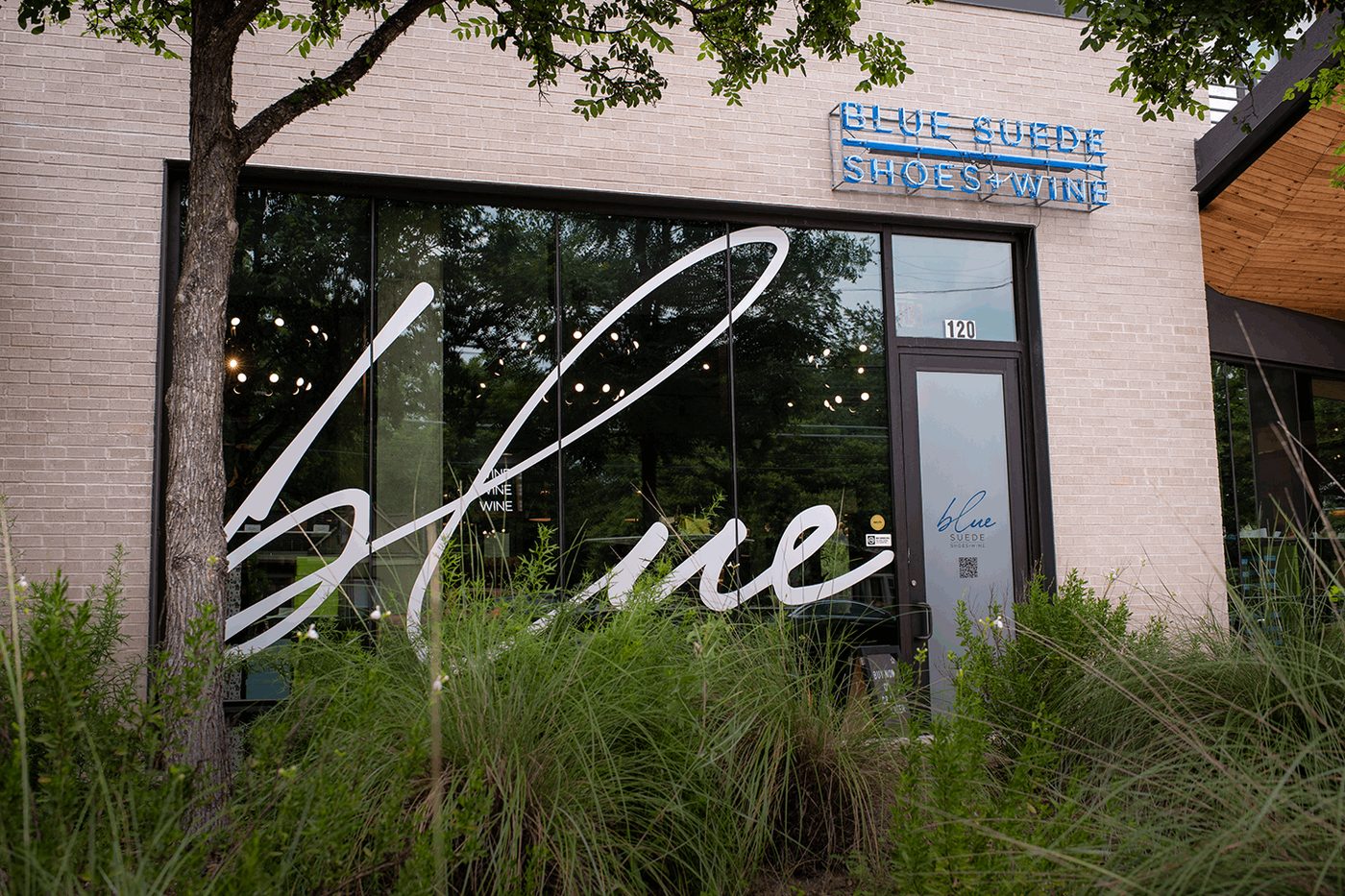 Storefront window graphics installed on exterior glass.